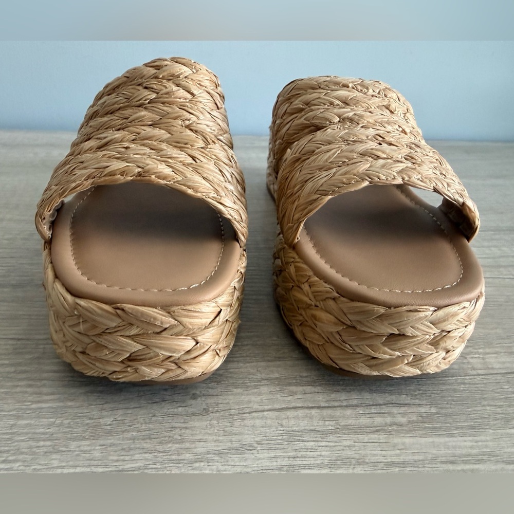 Sun + Stone Women's Olinkaa Woven Slide Espadrille Wedge Sandals Size 7 - Picture 5 of 9
